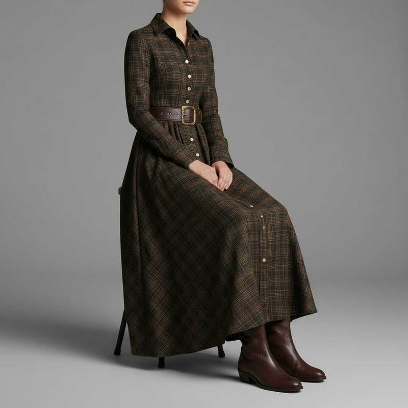 Jannali | Women's Long Sleeve Black Maxi Dress